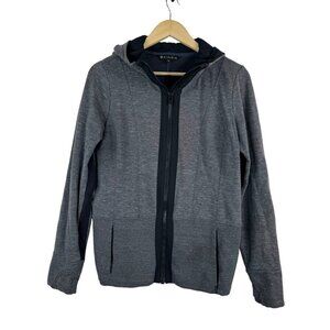 Athleta Women's Victory Fitted Hoodie Full Zip Jacket Grey sz‎ M